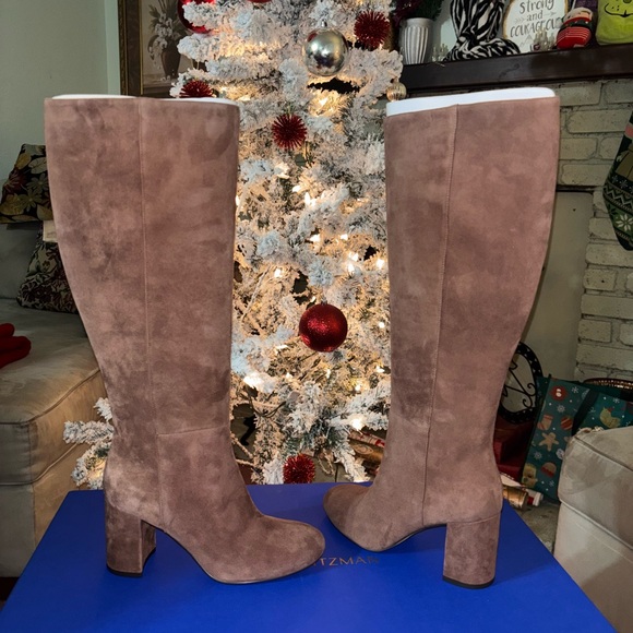 Stuart Weitzman Wynn Zip Boot 75 Chocolate Sz 8 - Picture 2 of 5